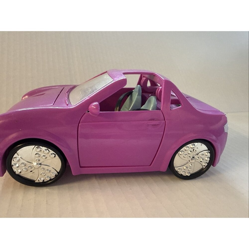 Vintage Mattel Polly Pocket Pink Flower Car Convertible With 2 Dolls 2005 - Picture 12 of 16